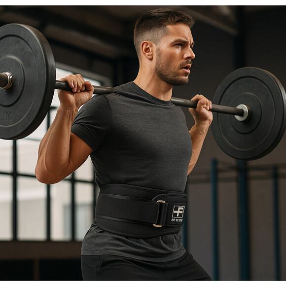 RitFit Weight Lifting Belt Large Black Adjustable Gym Workout Back Support - Picture 2 of 8